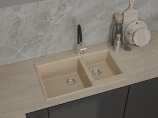 Мойка кухонная GranFest LEVEL LV-780K  песочный